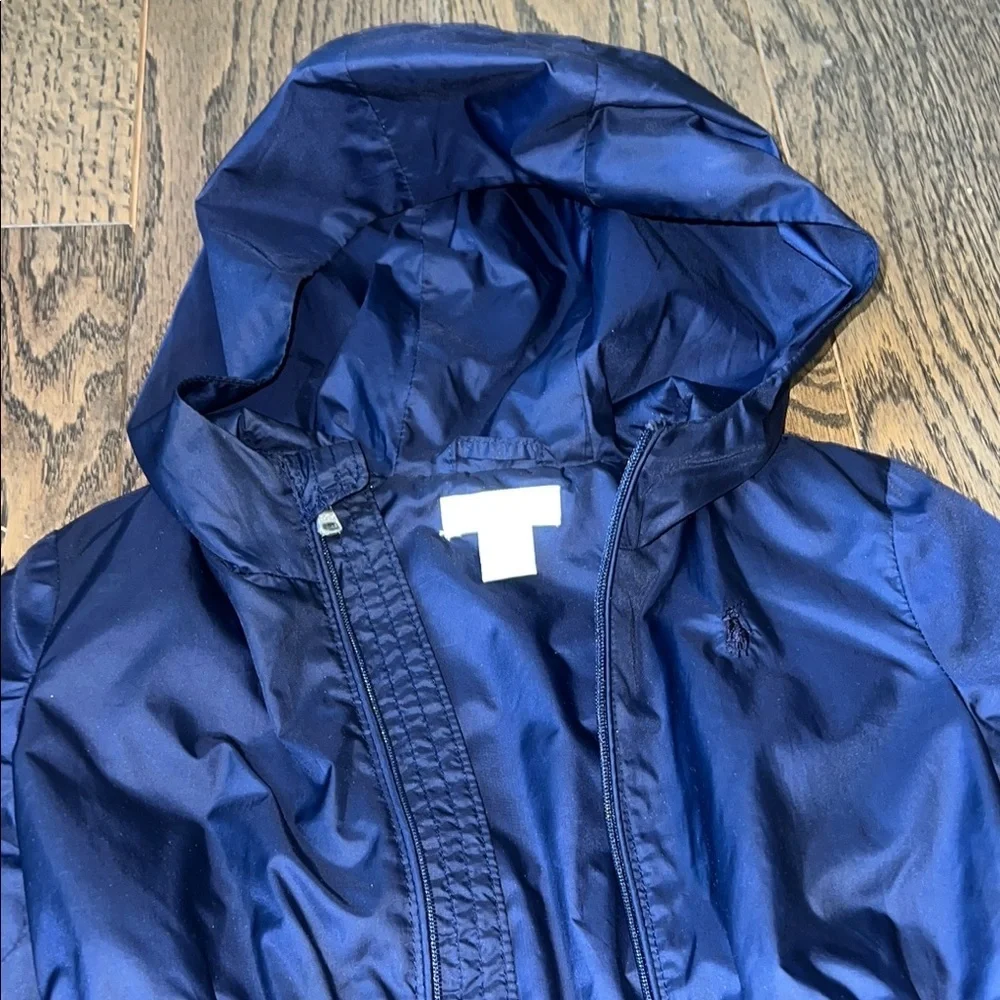 Blue Raincoat with Hood and Elastic Waist ralph lauren 18 months baby toddler